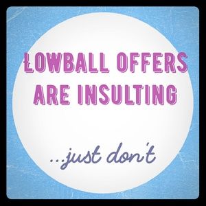 Come on Poshers! It's not a garage sale.